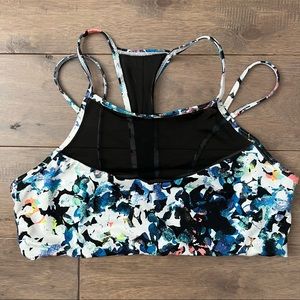 GapFit Low Impact Floral Mesh Sports Bra